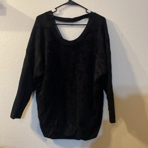 Torrid fuzzy double vneck sweater size 2 - Picture 6 of 6